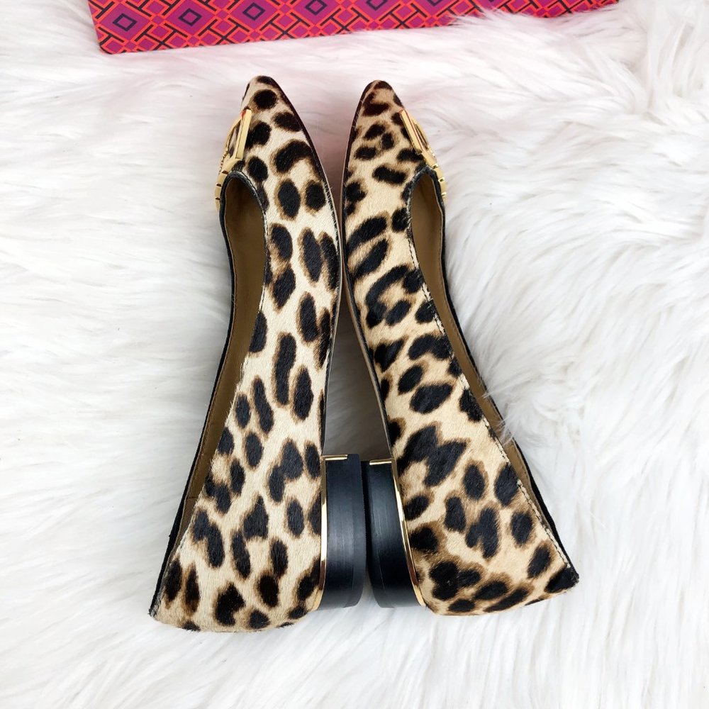 TORY BURCH  GIGI LEOPARD POINTED BALLET FLATS - Picture 13 of 16